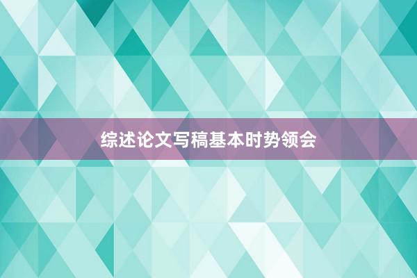 综述论文写稿基本时势领会